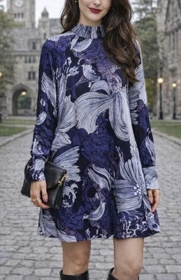 reiss blue and white dress Reiss