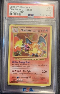 Pokemon 2016 XY Evolutions Charizard 11/108 Holo Rare English PSA 9