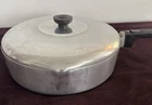 Vintage Wagner Ware Magnalite 4570-P Frying Pan Double Spout Skillet W/ Lid