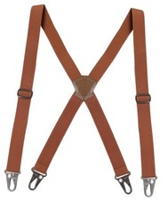 Suspenders for Men Heavy Duty X Back for Jeans Dress Brown Suspenders for Men