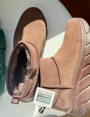 SKECHERS BOBS Bobs Sport Memory Foam Damen Wildleder Slip-On Stiefelette 38
