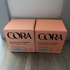 Cora Organic Cotton Tampon Multipack With Compact Applicator 192 Count Size Reg