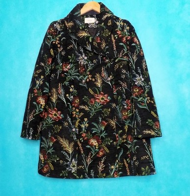 Mantel BA&SH Wylie Schwarz Floral Größe 2 Oder 38 FR