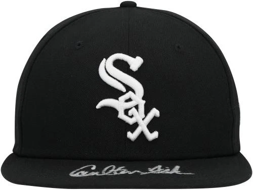 Gorra Carlton Fisk Chicago White Sox autografiada New Era Foto 2 de 4
