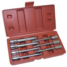 7PC 3/8" DR EXTRA LONG TORQUE TORX STAR BIT CRV SOCKET SET  **LIFETIME WARRANTY*
