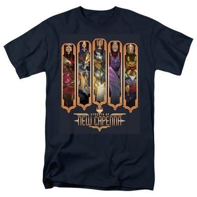 Magic The Gathering The Five Houses Mens T Shirt Navy Officially Licensed