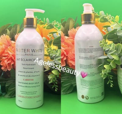 Faster White Paris CAROTTE Body Lotion Skin Lightening 500ml   W/ Vitamin E