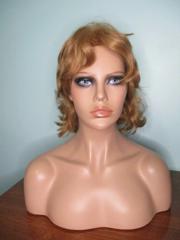 Peluca retro peluda 4" - 8" marrón medio CABELLO HUMANO por BITS N PIEZAS - DAÑADA Foto 2 de 4