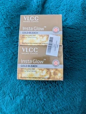 (02)VLCC INSTA GLOW FAIRNESS GOLD BLEACH CREAM FOR REMOVING TAN FACIAL HAIR 30GM