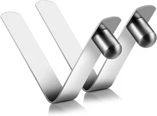 Moxweyeni 8 Pieces Push Button Spring Clips Tent Pole 6 mm, silver 