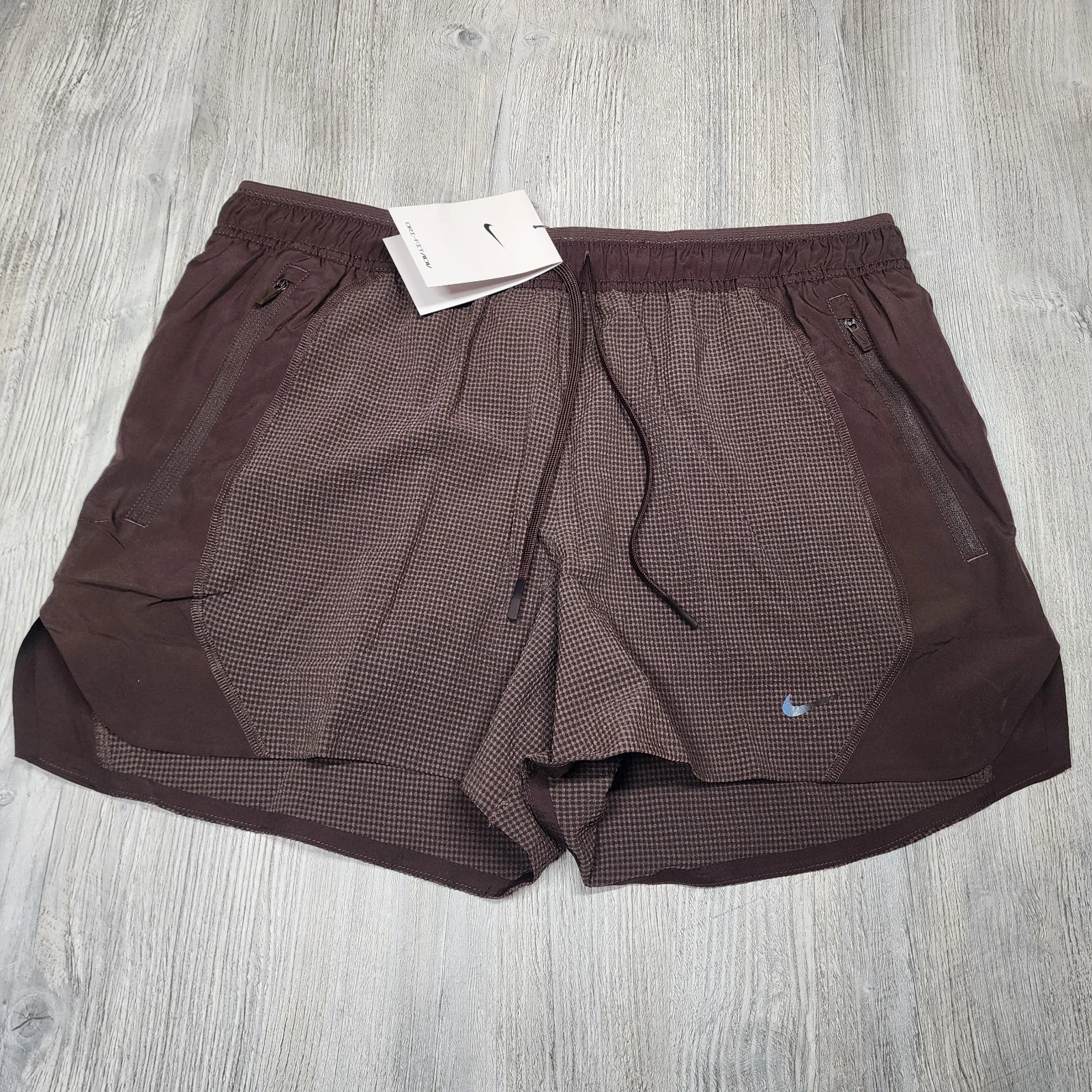 Nike Dri-Fit ADV Run 5" Brief Lined Shorts Brown Mens Size L New HV2008-237