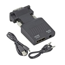 PC to TV VGA M to HDMI F Connecter VGA Input to HDMI Output Adapter with Audio