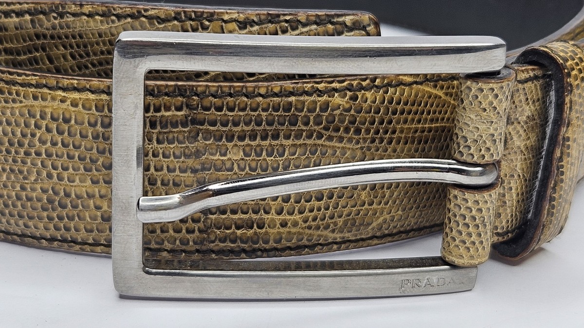 Rare Prada Python Snake Skin Belt 2C 1649 S56 Size 38 | eBay