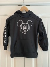 Zara Kids Disney Mickey Mouse Black Pullover Sweatshirt Hoodie Size 8 - 9