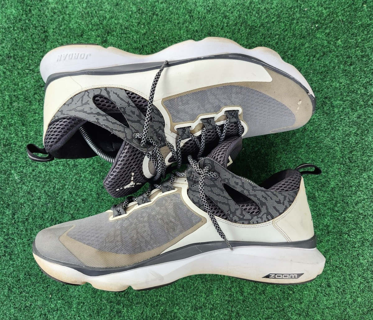 Nike Mens Jordan Flight Runner 631606-104 White Basketball Shoes Sneakers Men 13 Nike Jordan Flight Runner Shoes Zoom Size 15 Black/Gray  main image 2