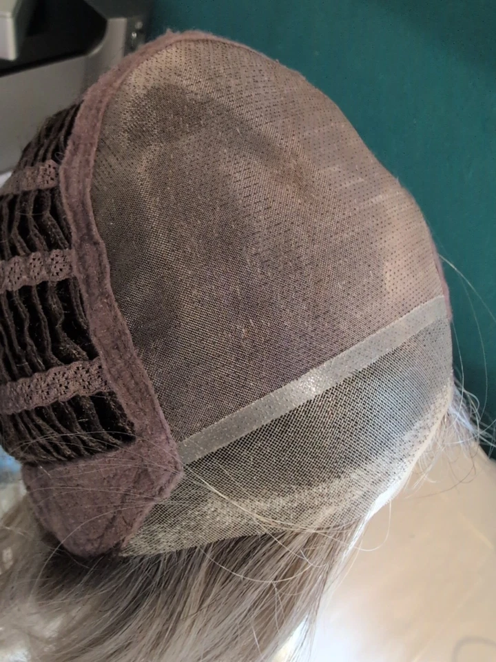 Peruca KENDALL por HENRY MARGU 10/613GR Loira Renda Frente Mono Top NOVO Nunca Usado - Imagem 4 de 4