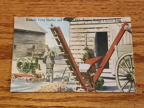 Rumely Watts Corn Sheller Olds Gas Engine Postcard