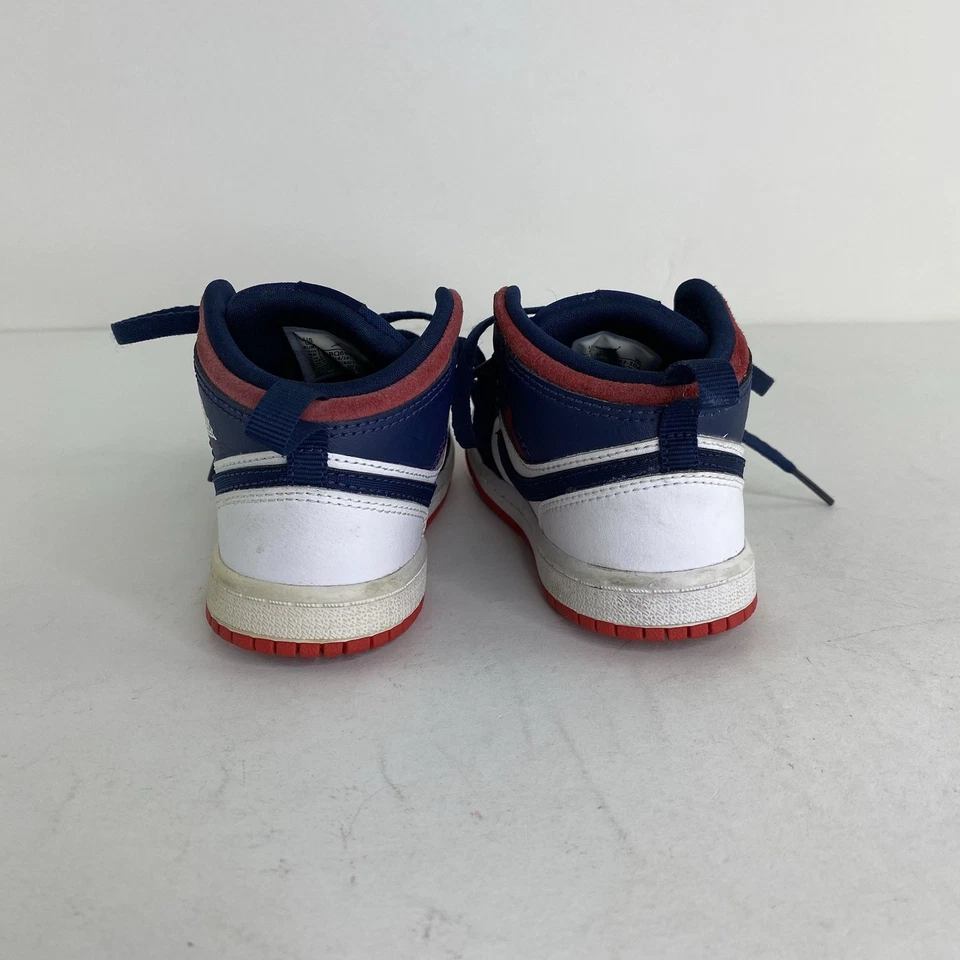 Nike Air Jordan 1 Mid SE Zapatos Tenis Talla 9C Rojo Azul Blanco BQ6933-104 Foto 4 de 4