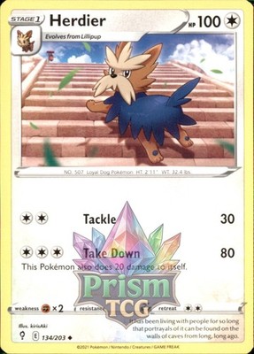 Herdier 134/203 Uncommon Evolving Skies Pokemon