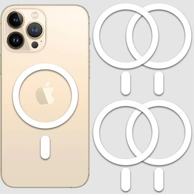 Metal Ring Compatible with MagSafe Sticker Designed for iPhone 12~17, White 
