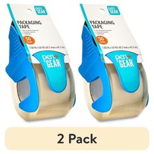 Packing Tape Clear 1.88 Inch x 50 Yards 2 Pack with One Handed Dispenser for