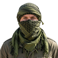 Military Tactical Shemagh Desert Keffiyeh Scarf Palestine Style Cotton Head Wrap