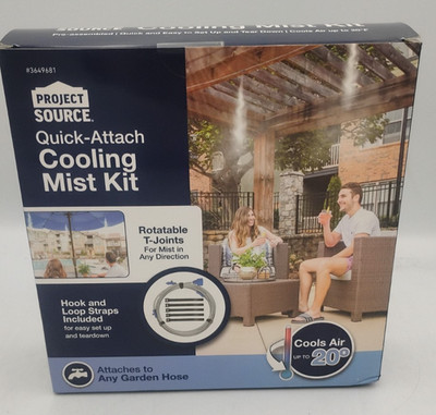 ProjectSource Outdoor Quick Attach Garden Cooling Mist Kit Hose Connection 20ft