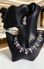 Bridal Jewelry Set Zirconia Necklace  Earrings Wedding Crystal Set