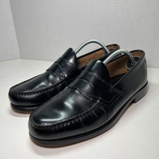 GH Bass Weejuns Penny Loafers Mens 8.5 D Black Leather Classic Preppy Slip On