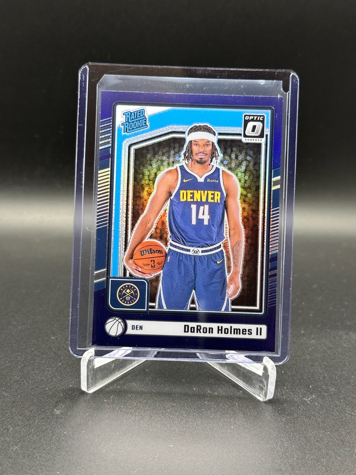 2024-25 Panini Donruss Optic DARON HOLMES II Purple Prizm #262 Denver Nuggets