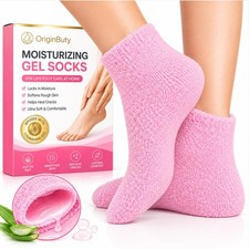 Moisturizing Socks for Dry Cracked Feet, Silicone Heel Socks, Gel Socks Heel