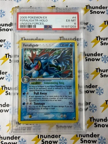 Feraligatr Holo #4 EX Unseen Forces 2005 Pokemon PSA 6 151971203
