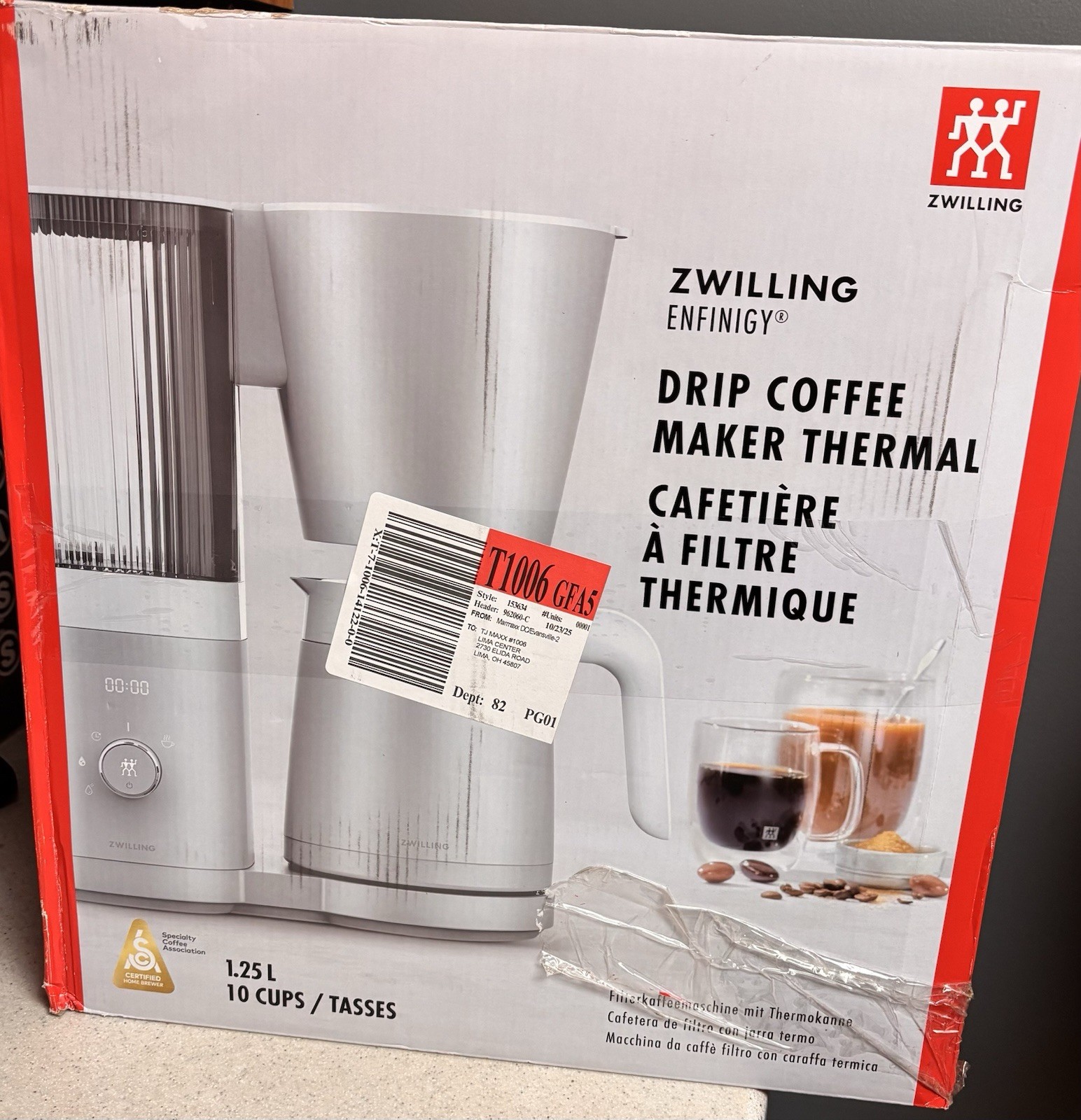 Thermal Stainless Steel 10-cup Silver New