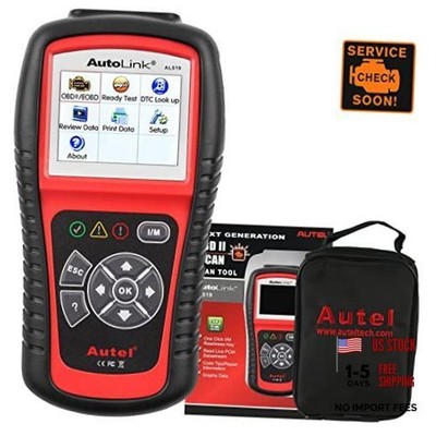 AutoLink AL519 OBD2 Scanner - Enhanced Mode 6 Check Engine Code Reader - Red