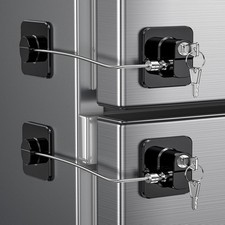 2 Pack Fridge Lock Freezer Lock with 4 Key for Child Safety Refrigerator Locks