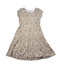 Old Navy Girl's Fit  Flare Leopard Print Dress - XL 14 