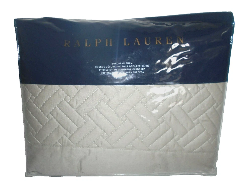 Ralph Lauren Greenwich выстеганная Euro подушка Sham - винтажное серебро - розничной $145 - Изображение 4 из 4