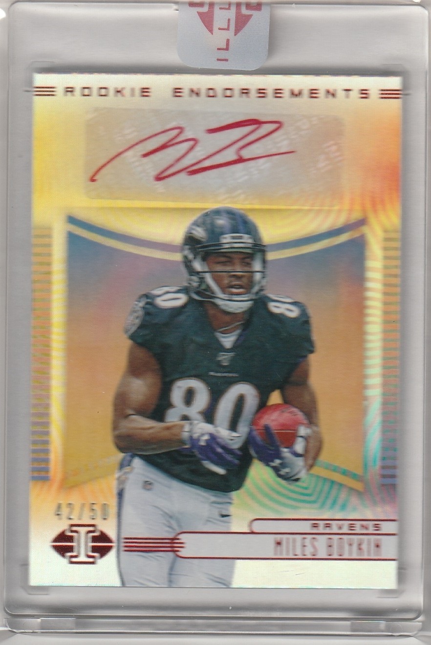 Miles Boykin Panini Illusions Rookie Endorsements Autographs #MBO Red