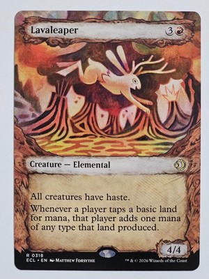 MTG Lorwyn Eclipsed ECL Lavaleaper (0318) Non-Foil Showcase Rare NM