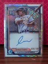 2024 Bowman Chrome -Autographs Clayton Campbell Mini-Diam Refrac/100  RC)