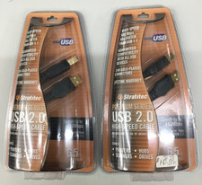 USB 2.0 High Speed Cables 6.5 ' Long pack of 2