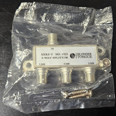 Blonder Tongue SXRS-3 (Stock# 1923), 3-Way Coaxial Splitter for DTV and CATV