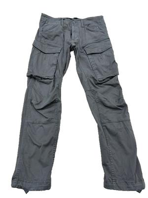 G-Star RAW dunkelgraue Herren Cargohose Größe 32 Tapered Fit Twill Utility