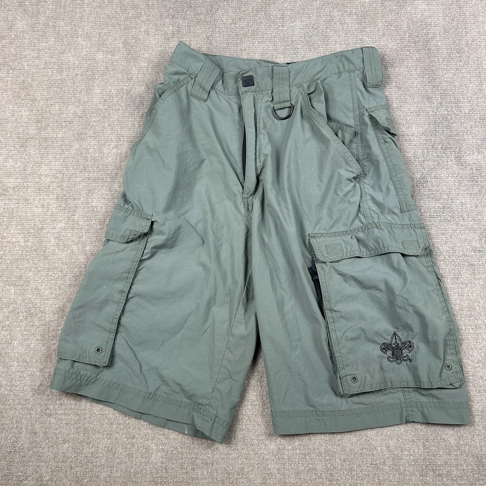BSA Boy Scouts Centennial Supplex Nylon Cargo Shorts Adult XS Green Uniform - Image 4 of 4