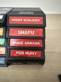 Lot Of 15 Vintage Intellivision Loose Video Game Carts w/ Few Overlays & Manuals