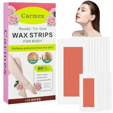 80 Pcs Wax Strips - Facial Hair Removal for Women, Waxing Strips Body Hair Remov