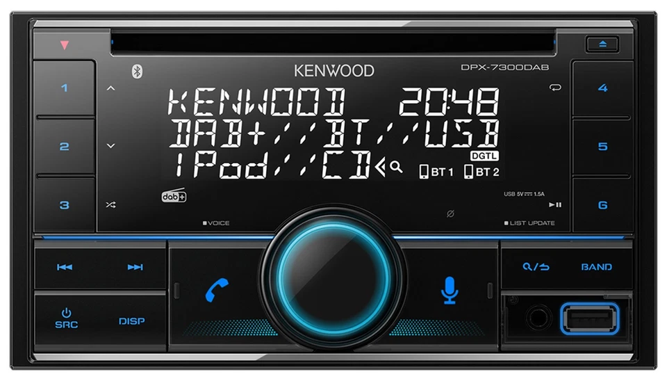 Kenwood CD 2DIN DAB USB MP3 Bluetooth Autoradio für Isuzu D-Max ab 2012 dunkelgr - Bild 2 von 4