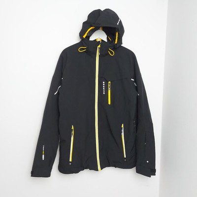 Dare2B Ski Jacket Mens Medium Waterproof Breathable Black Yellow 4-Way  Stretch UK