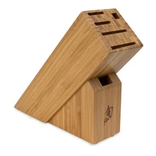 Shun 6 Slot Bamboo Slimline Knife Block