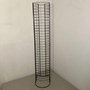 Black Metal Wire DVD Game Storage Rack Holder Tower 44.5" Nestable 60 DVD Cases